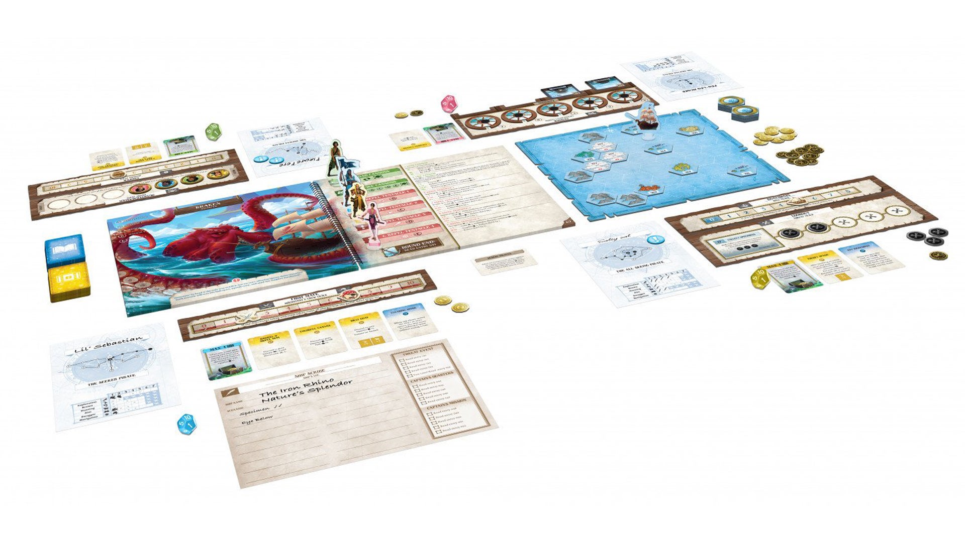 Forgotten Waters board game layout